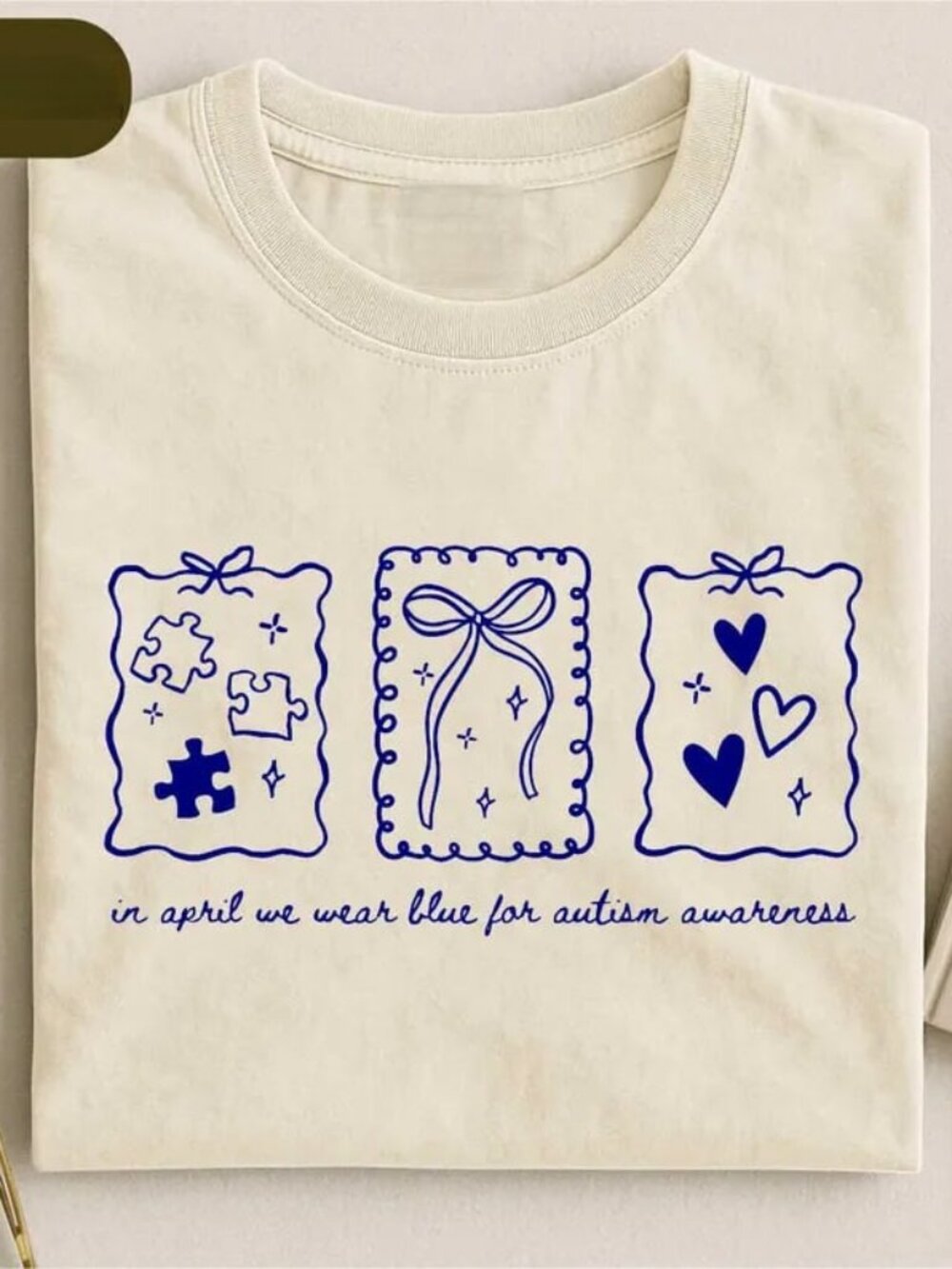In April We Wear Blue Shirt, Autism Awareness Tee, Support Shirt